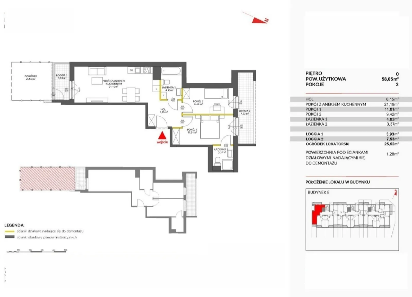 Floor plan: Apartment no. 227