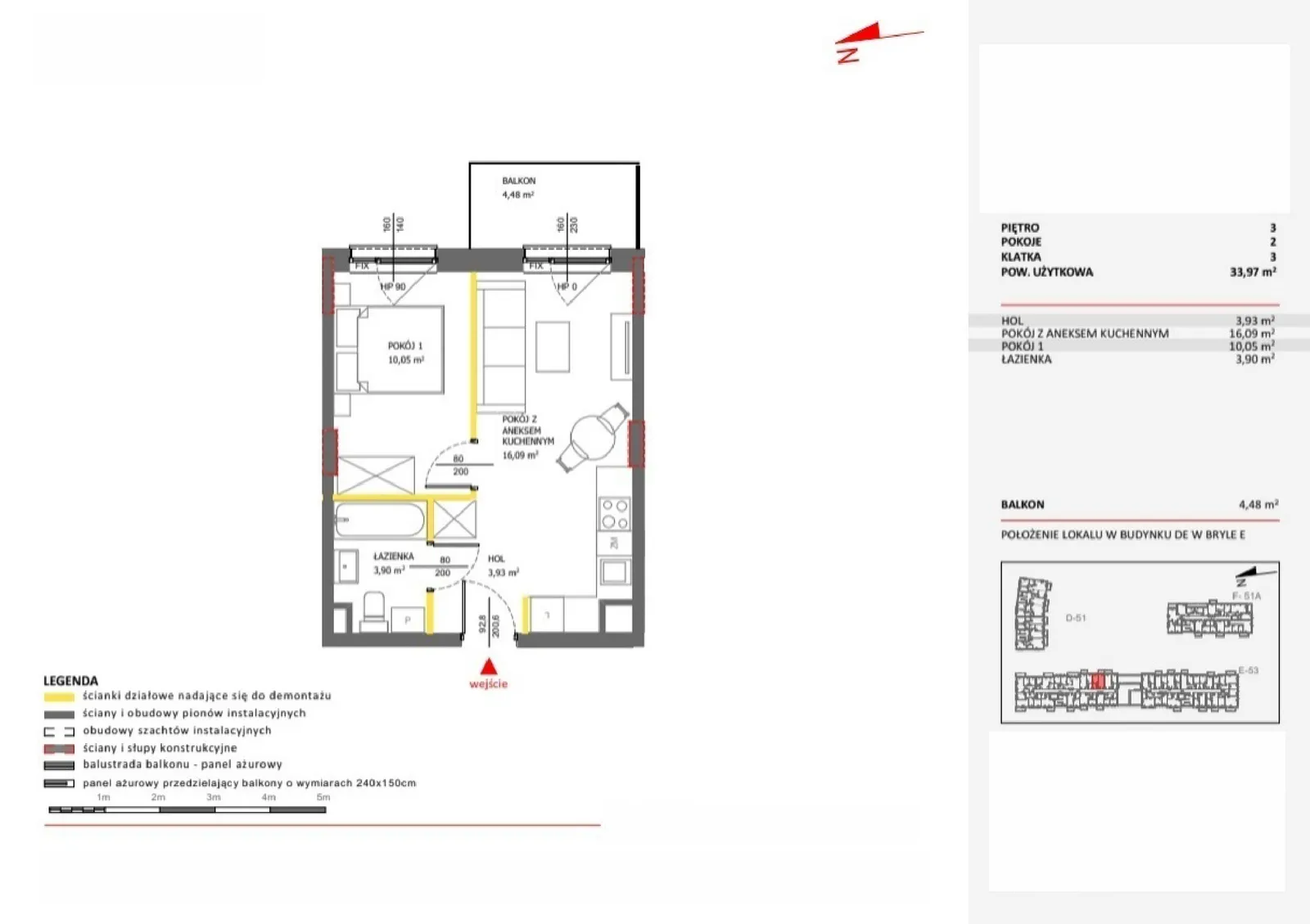 Floor plan: Apartment no. 65