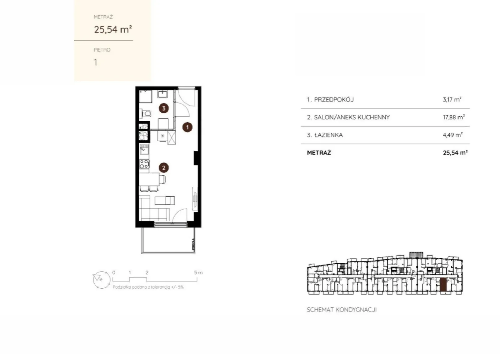 Floor plan: Apartment no. 3.A.1.05