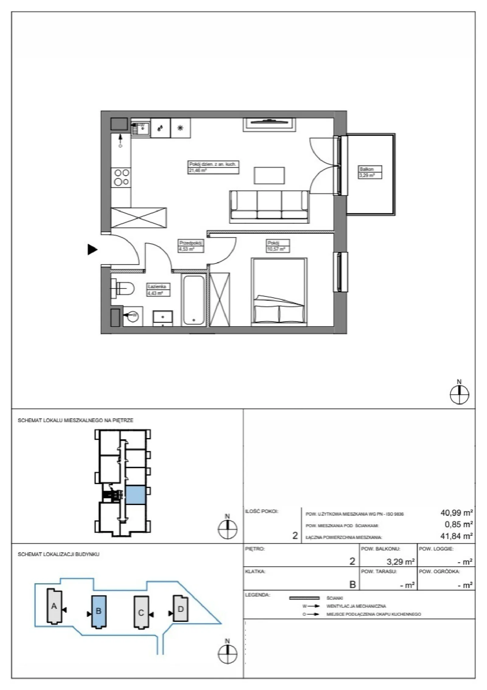 Планировка: Квартира № KR8/B/2/6