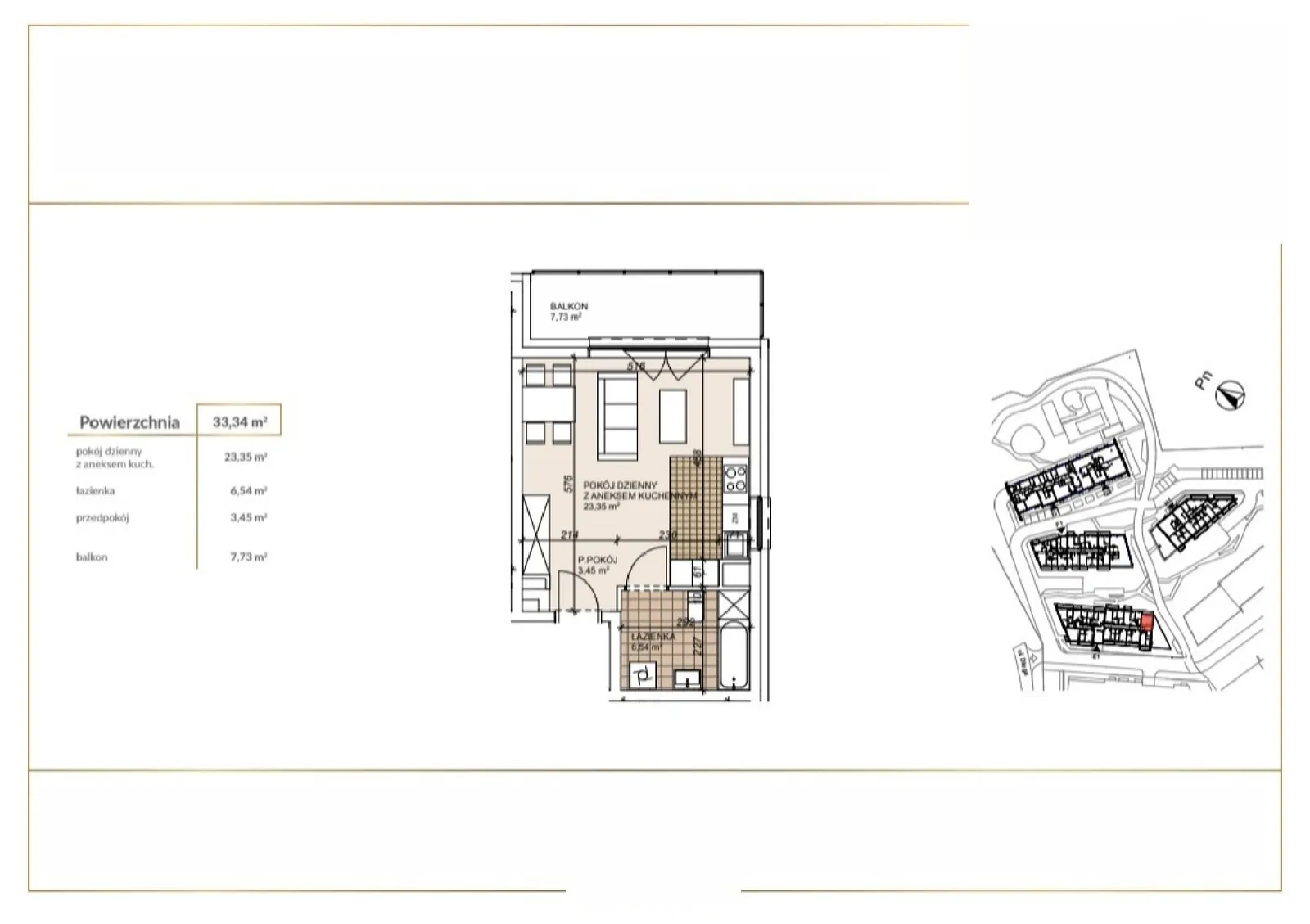 Floor plan: Apartment no. E1-0-7