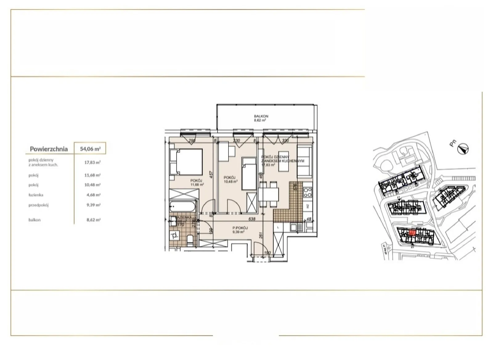Floor plan: Apartment no. E1-0-4