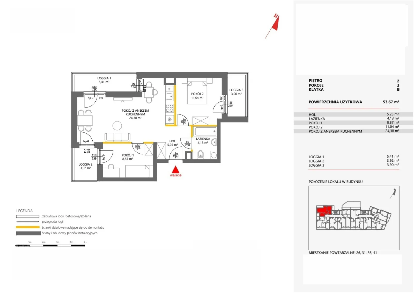 Floor plan: Apartment no. 31
