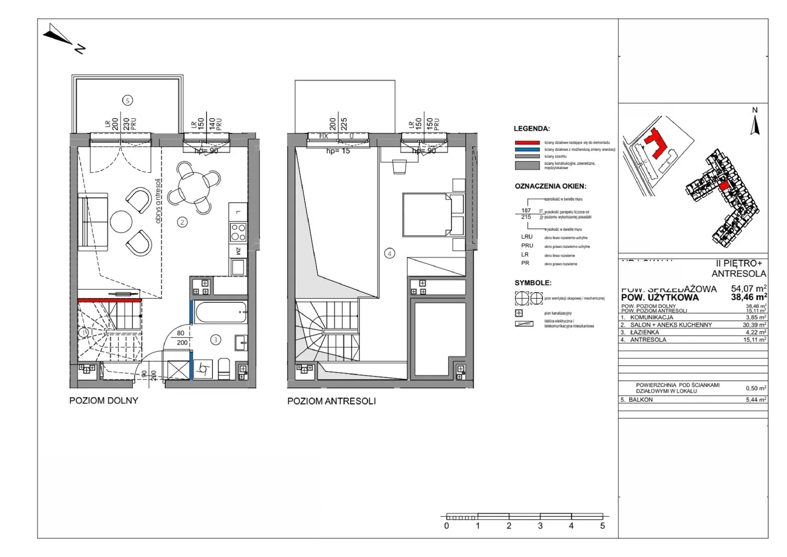 Floor plan: Apartment no. A.2.44