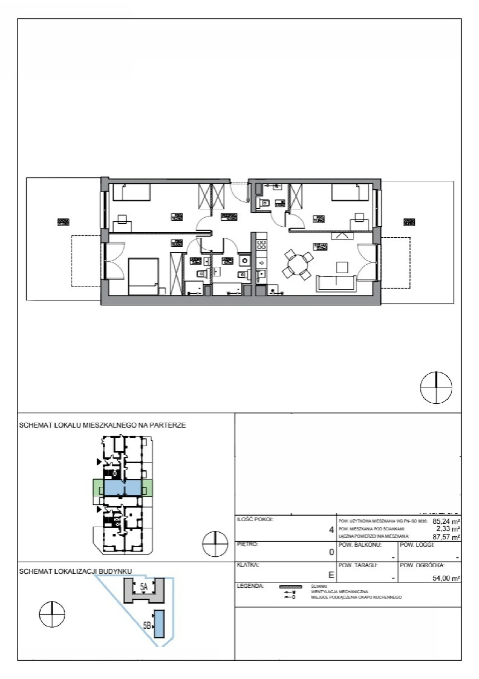 Floor plan: Apartment no. KR5/E/0/3
