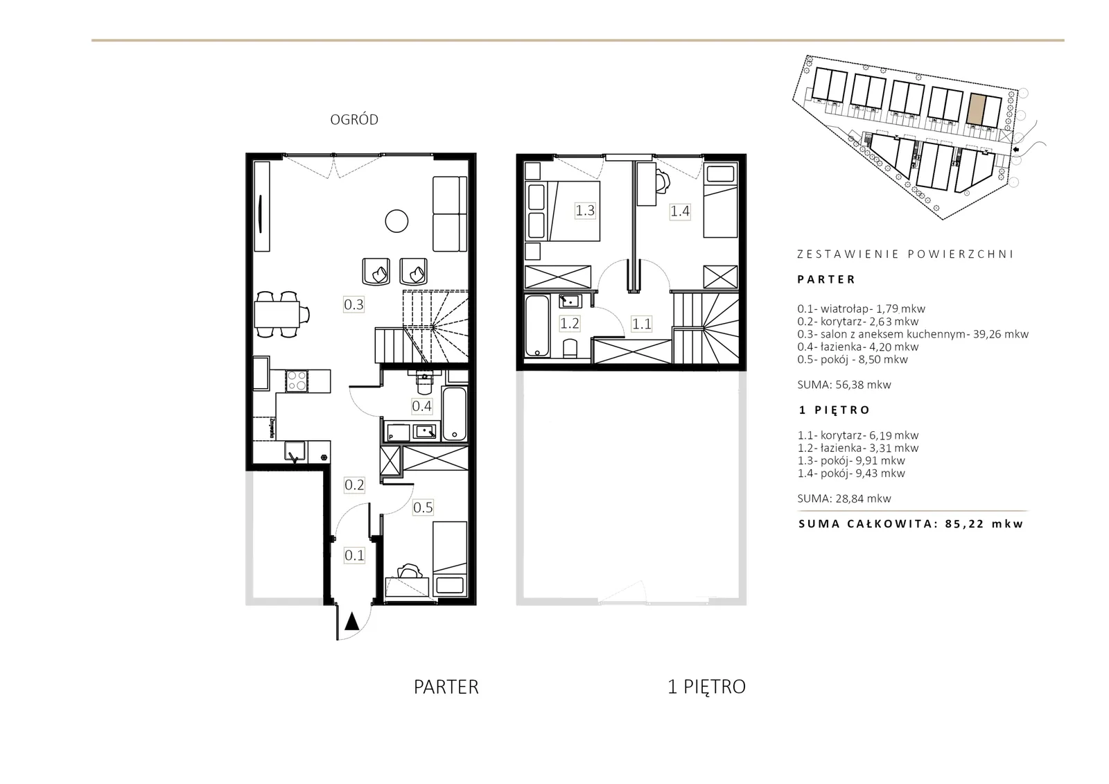 Floor plan: Apartment no. B9/M1