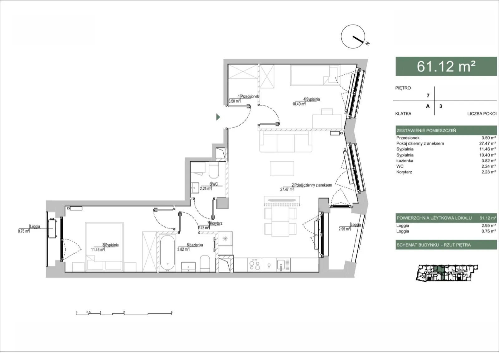 Floor plan: Apartment no. /M054