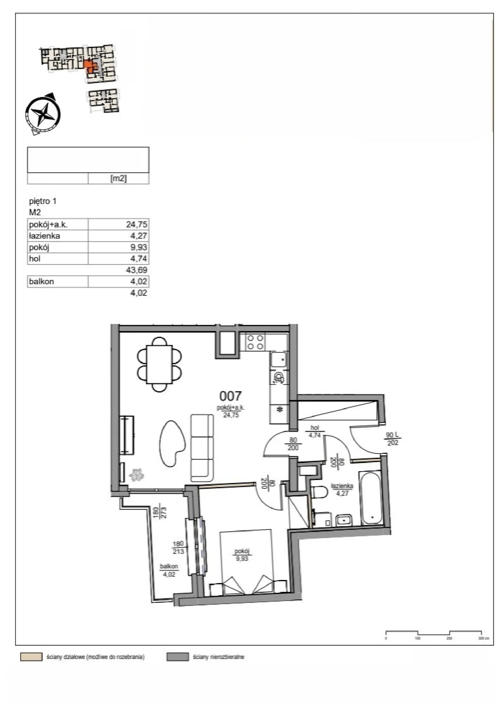 Floor plan: Apartment no. 7