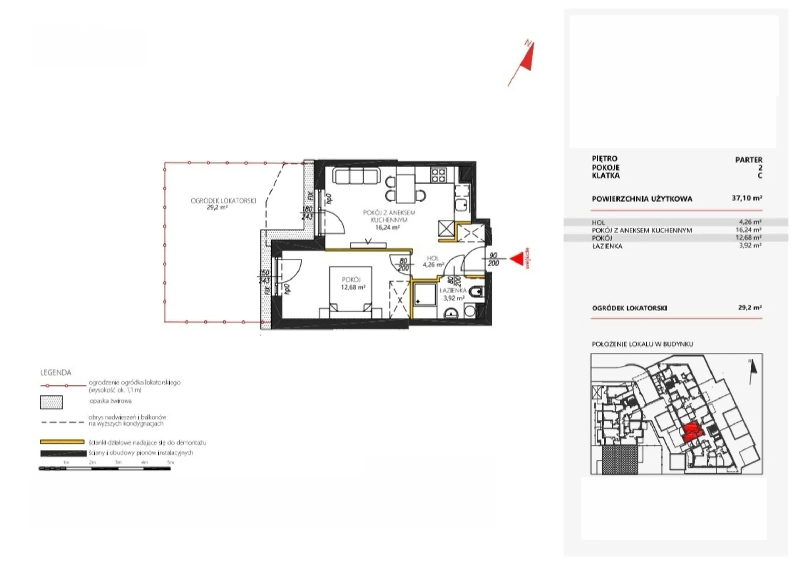 Floor plan: Apartment no. 39