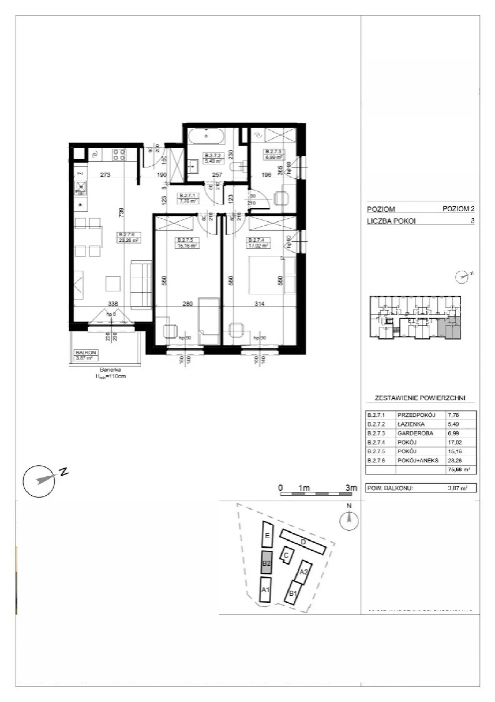 Планировка: Квартира № AP-B2-2-07N