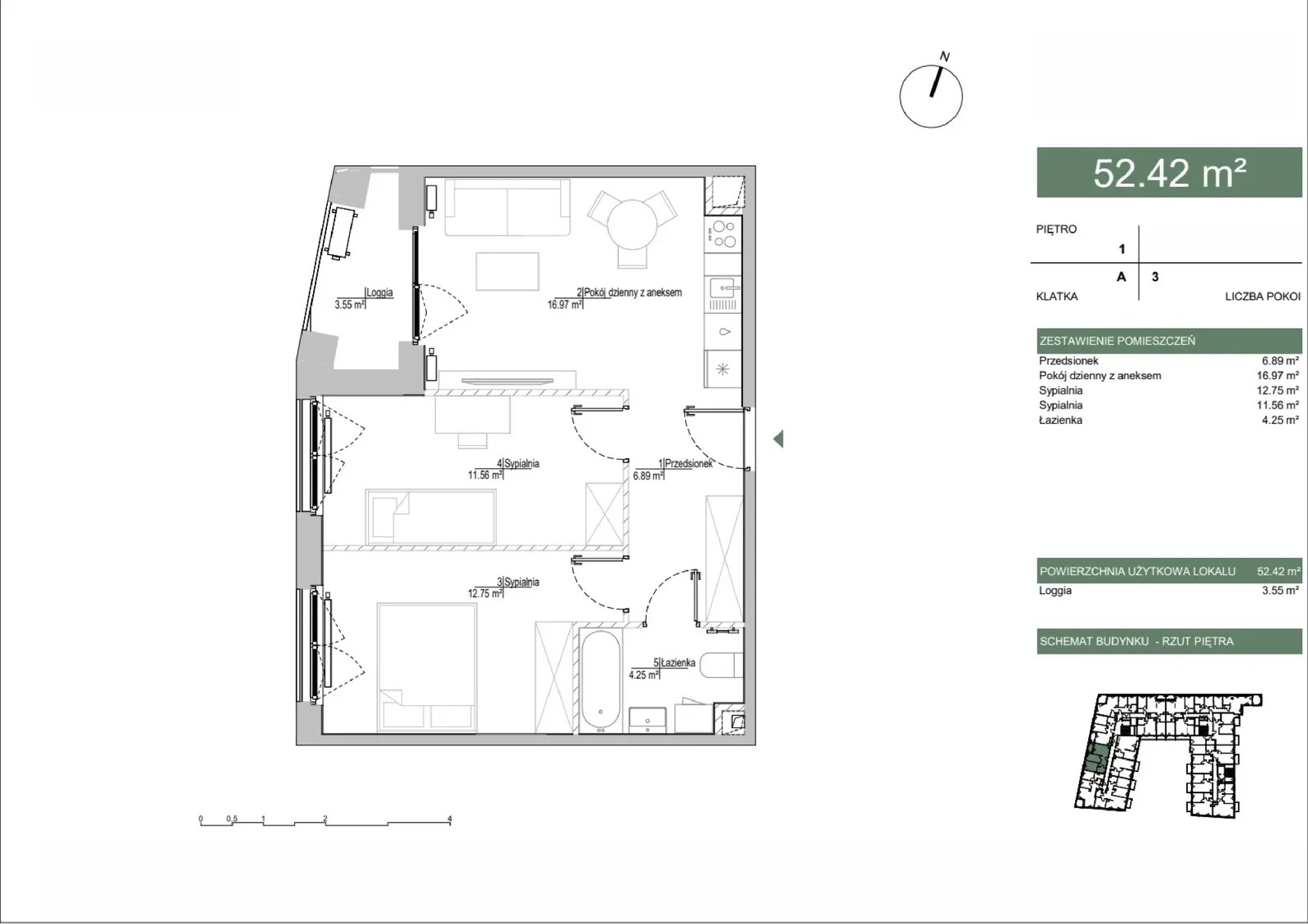 Floor plan: Apartment no. /M005