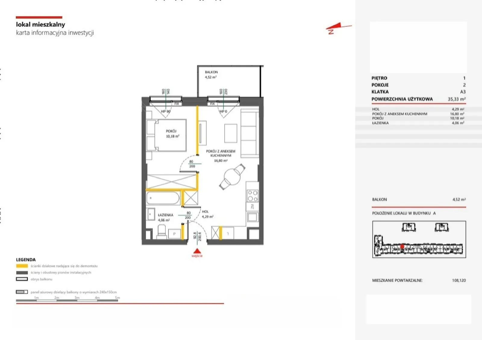 Floor plan: Apartment no. 96