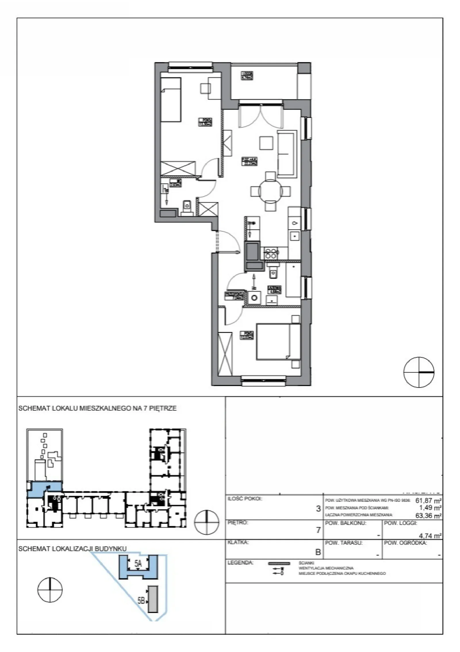 Планування: Квартира № KR5/B/7/3