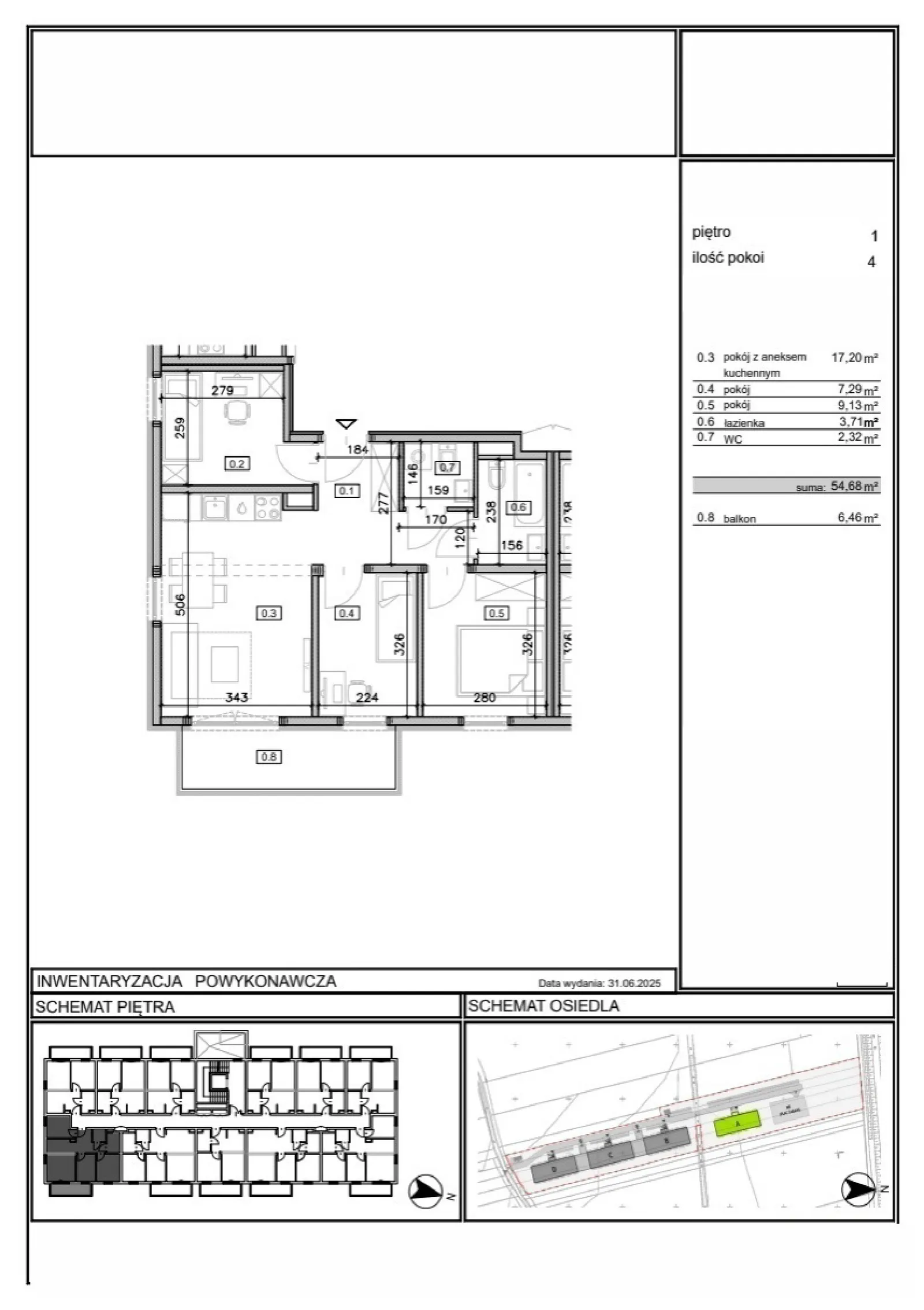 Floor plan: Apartment no. 18