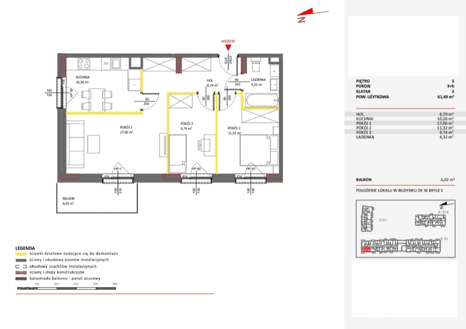 Floor plan: Apartment no. 60