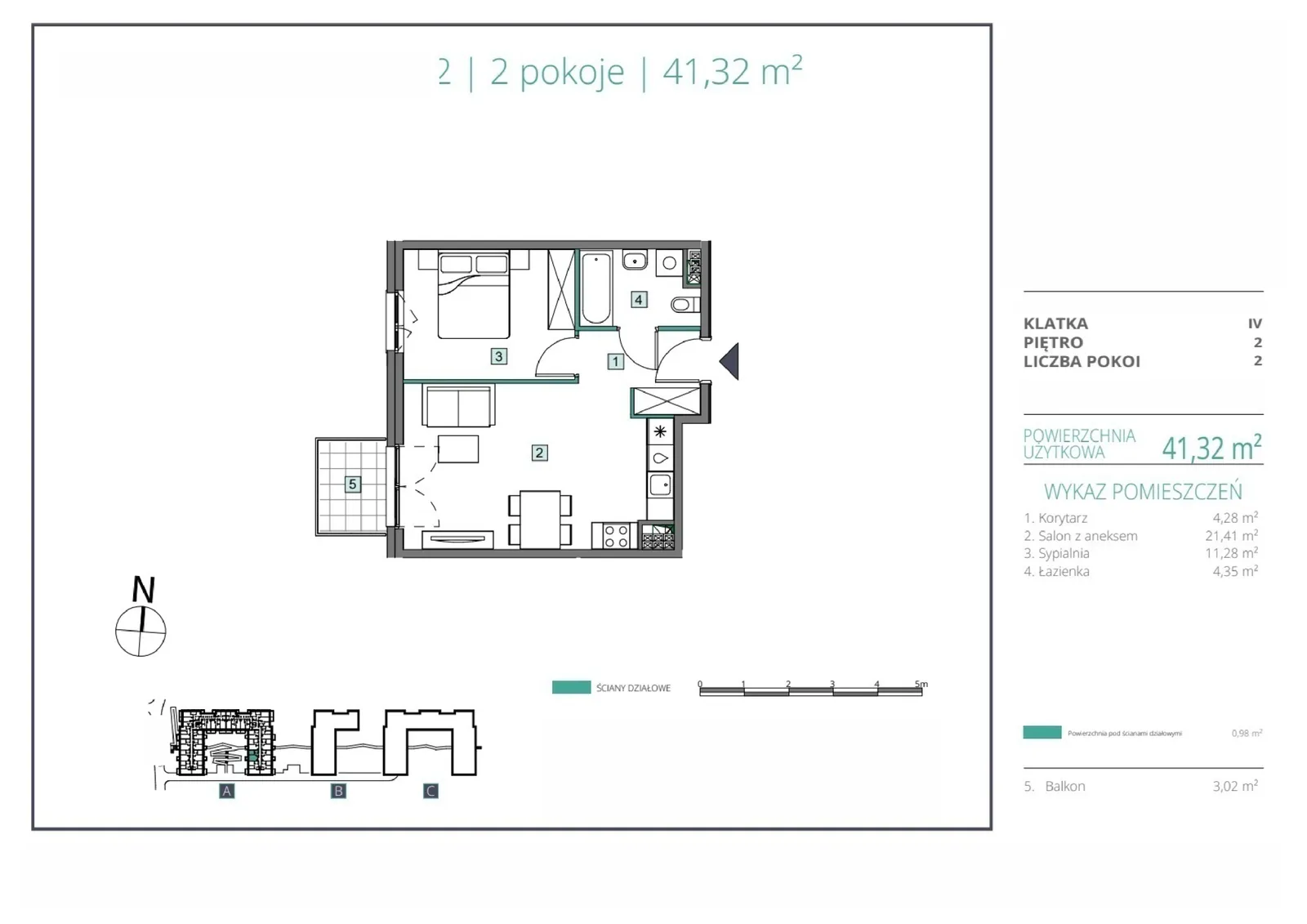 Floor plan: Apartment no. A.72