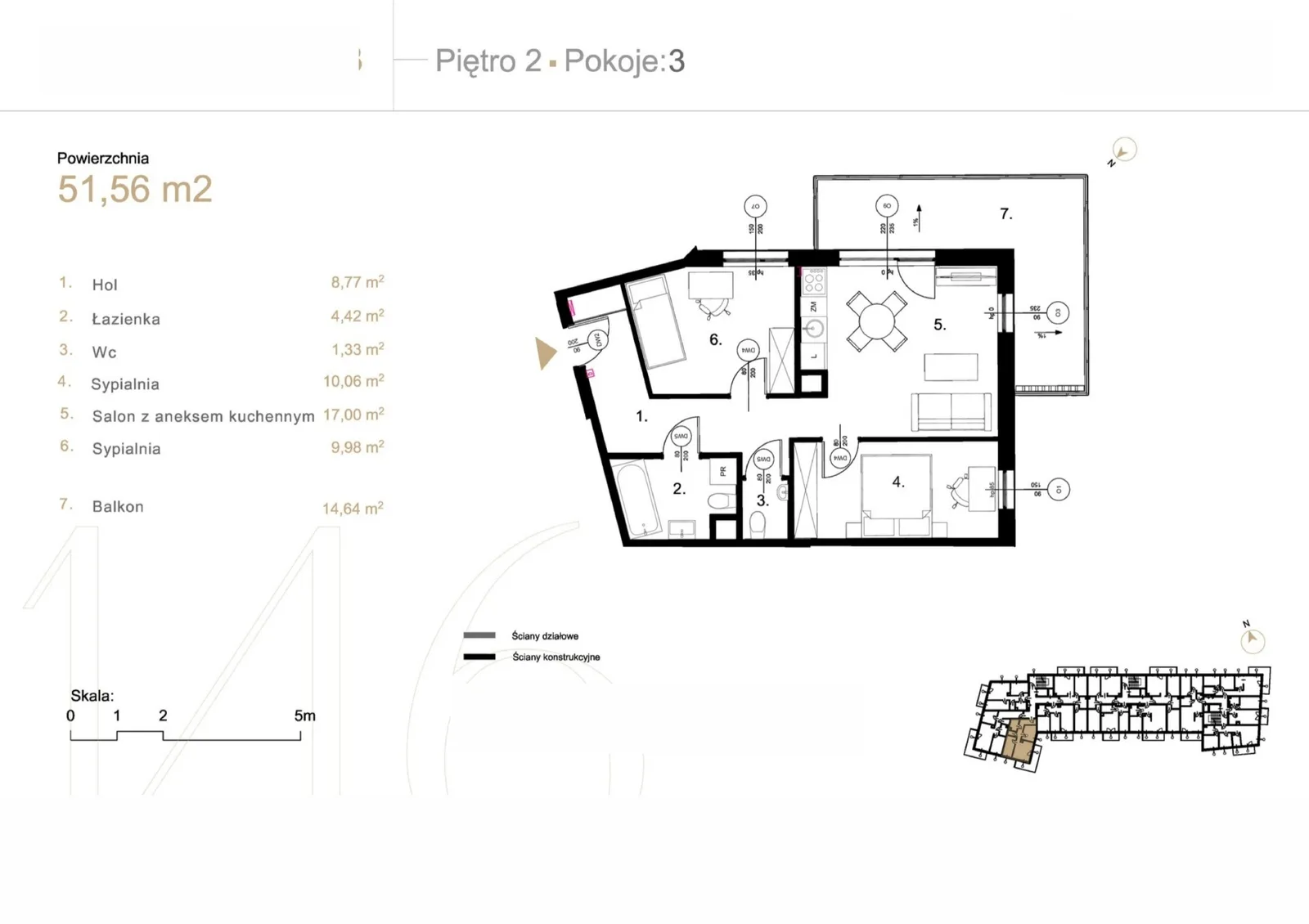 Floor plan: Apartment no. K1.13