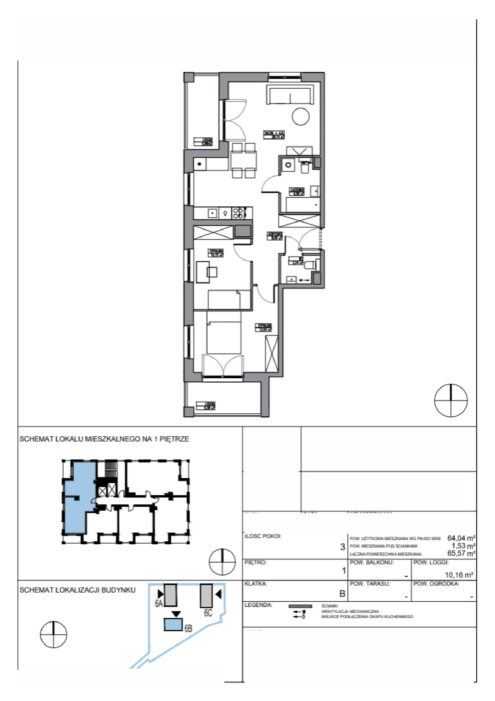 Планування: Квартира № KR6/B/1/5