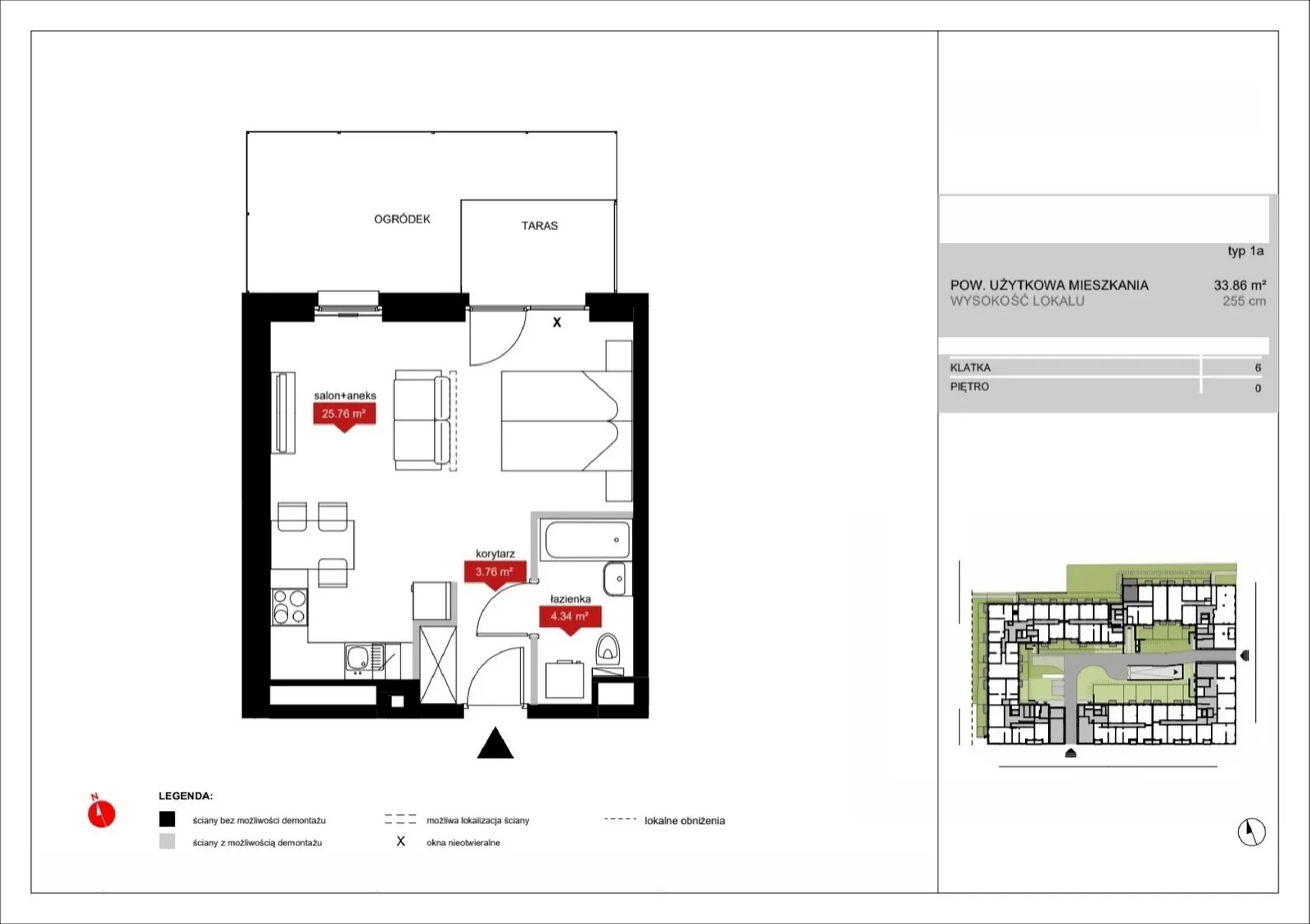 Floor plan: Lokal A6 7, 1 pok.