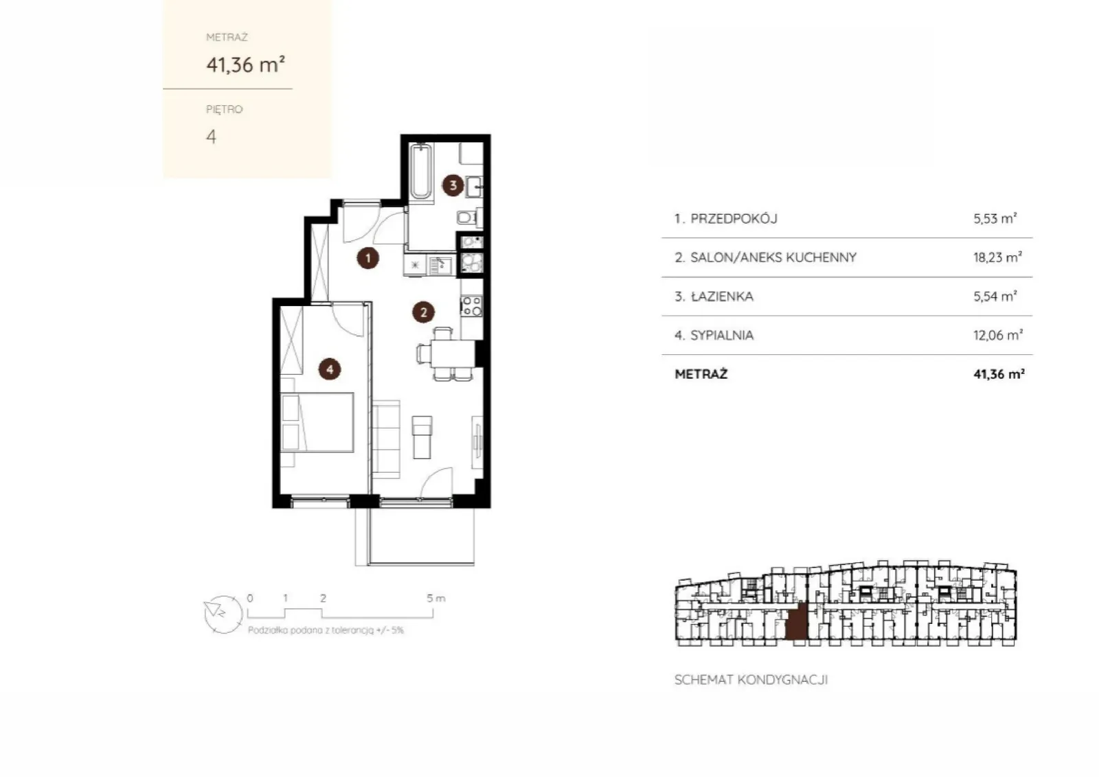 Floor plan: Apartment no. 1.A.4.03