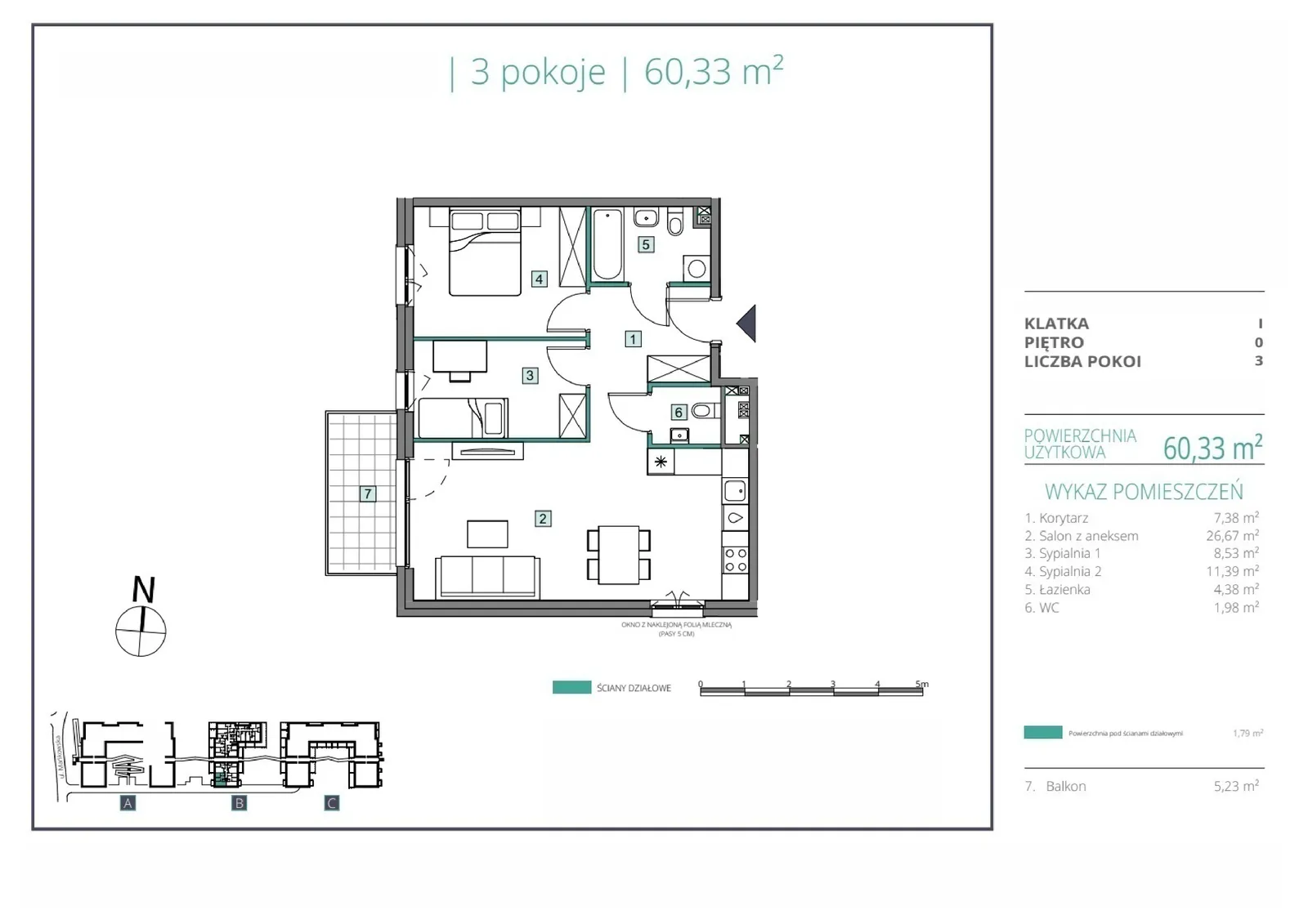 Floor plan: Apartment no. B.03