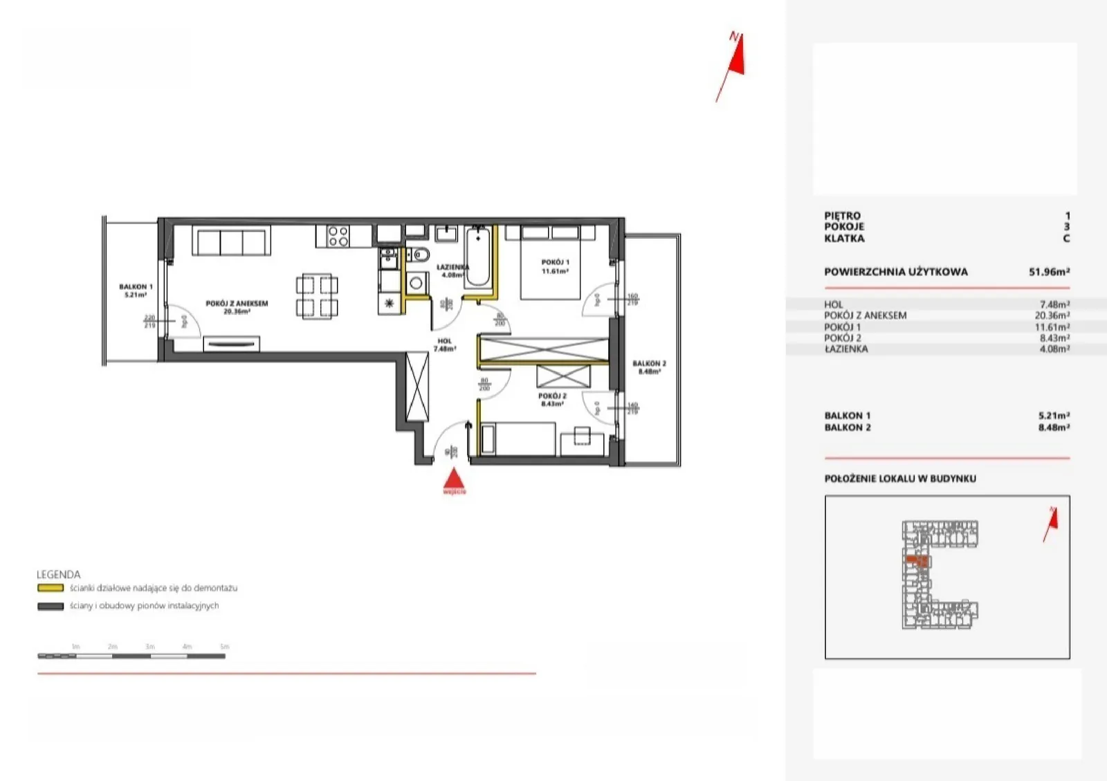 Floor plan: Apartment no. 58