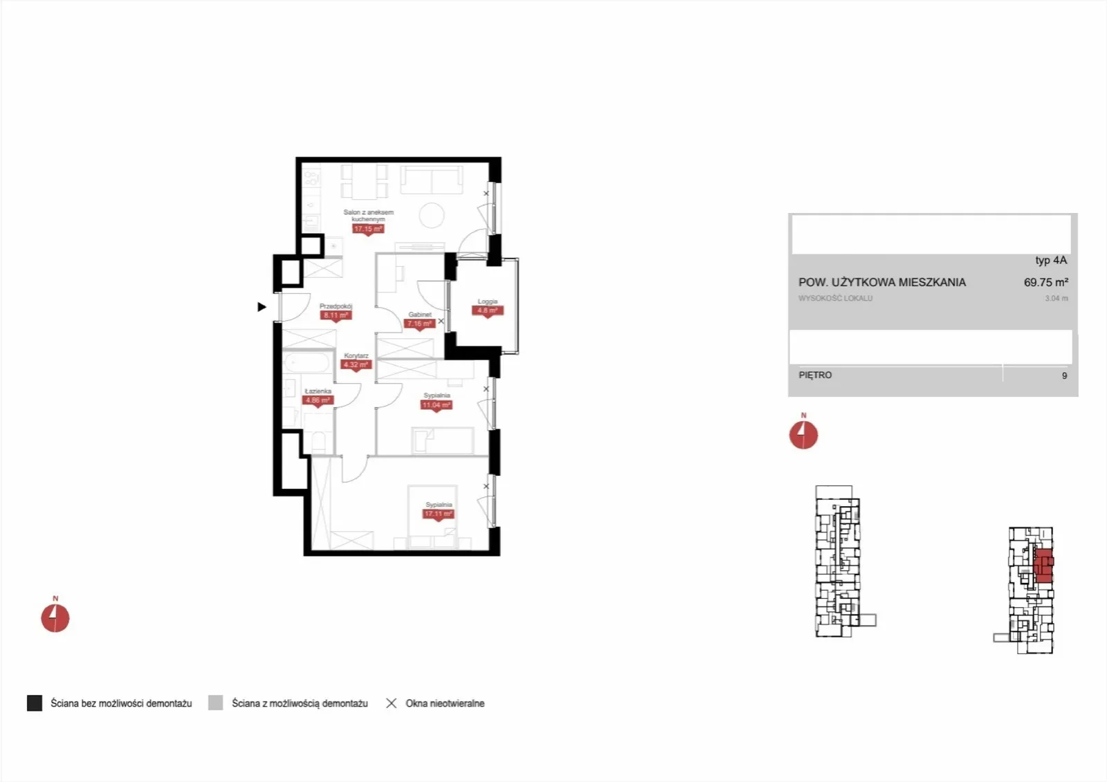 Floor plan: Lokal C1A 47, 4 pok.