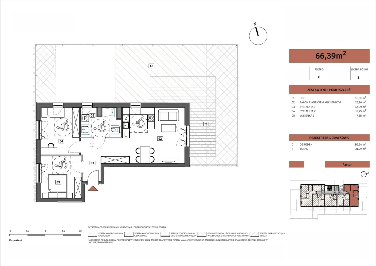 Floor plan: Apartment no. C/C.1