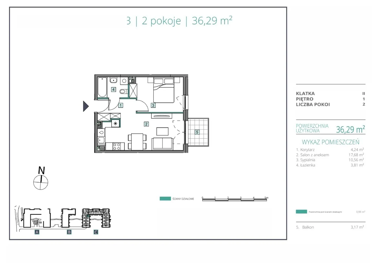 Floor plan: Apartment no. C.13