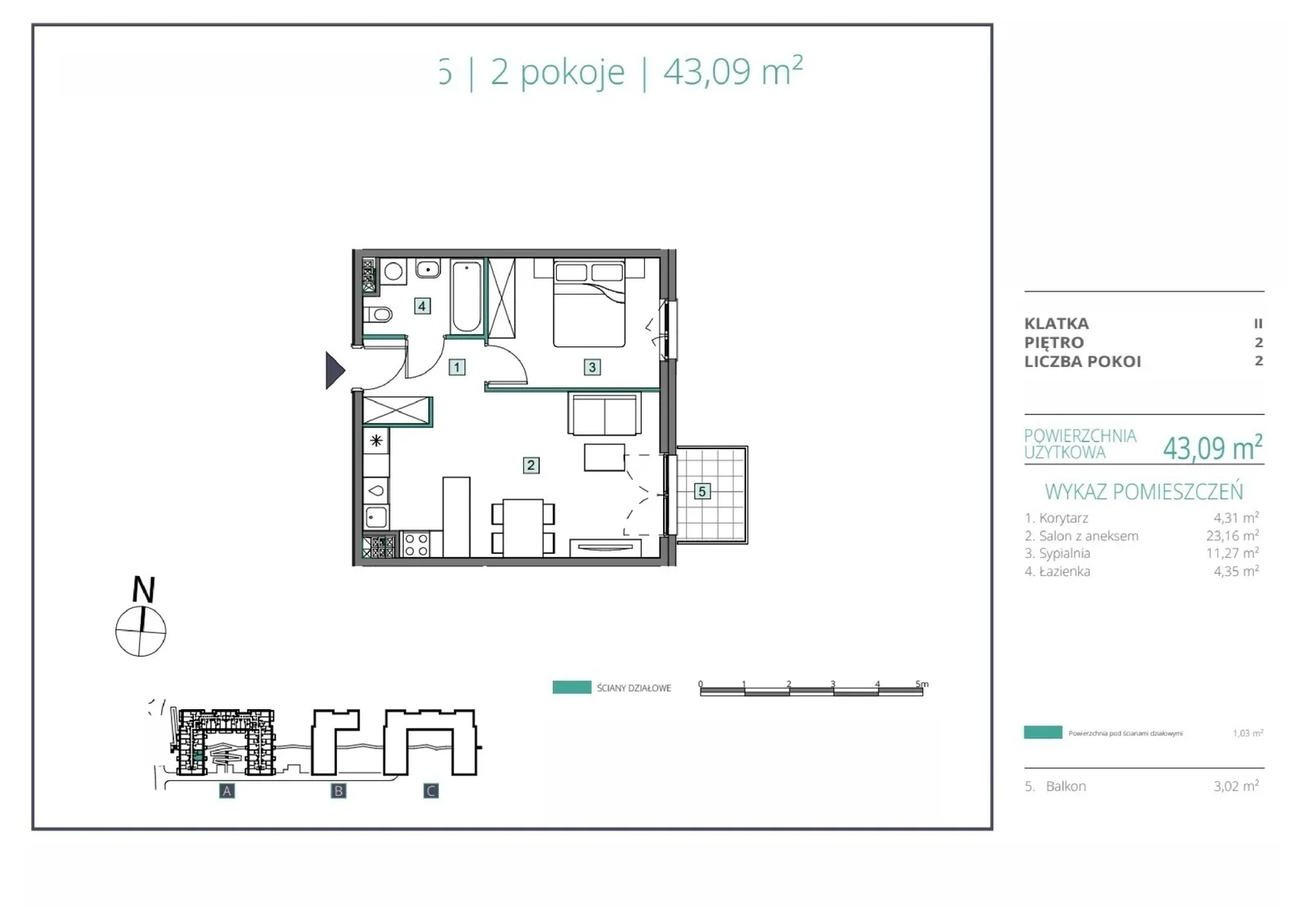Floor plan: Apartment no. A.26