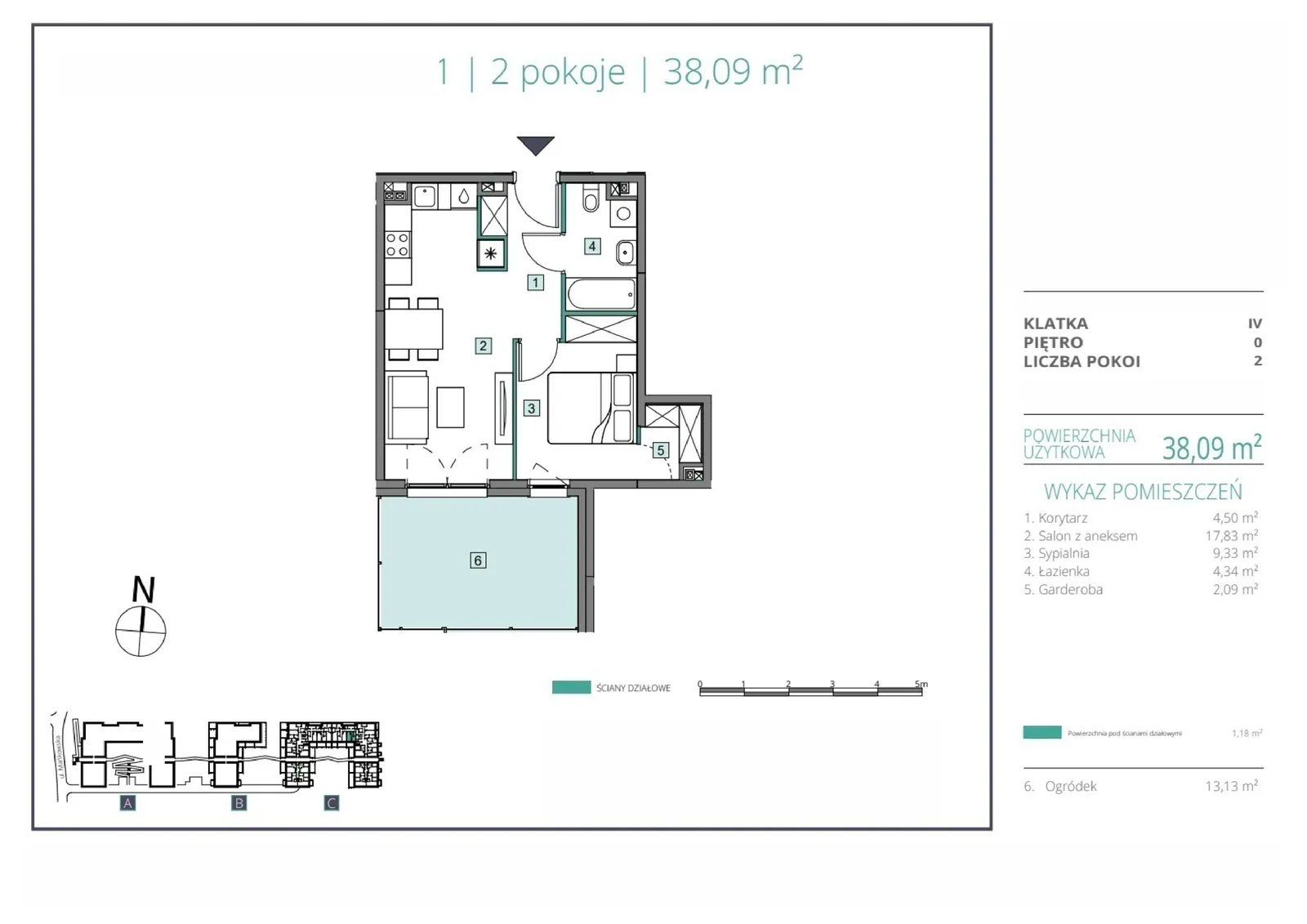 Floor plan: Apartment no. C.41