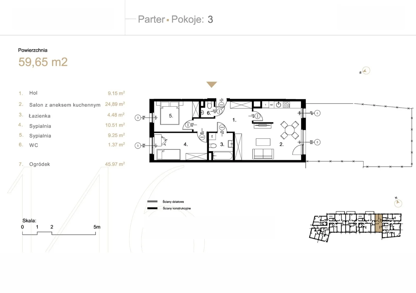 Floor plan: Apartment no. K3.01