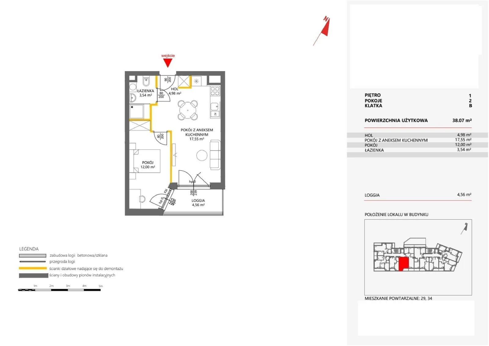 Floor plan: Apartment no. 29