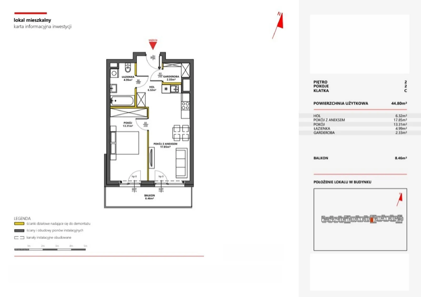 Floor plan: Apartment no. 100
