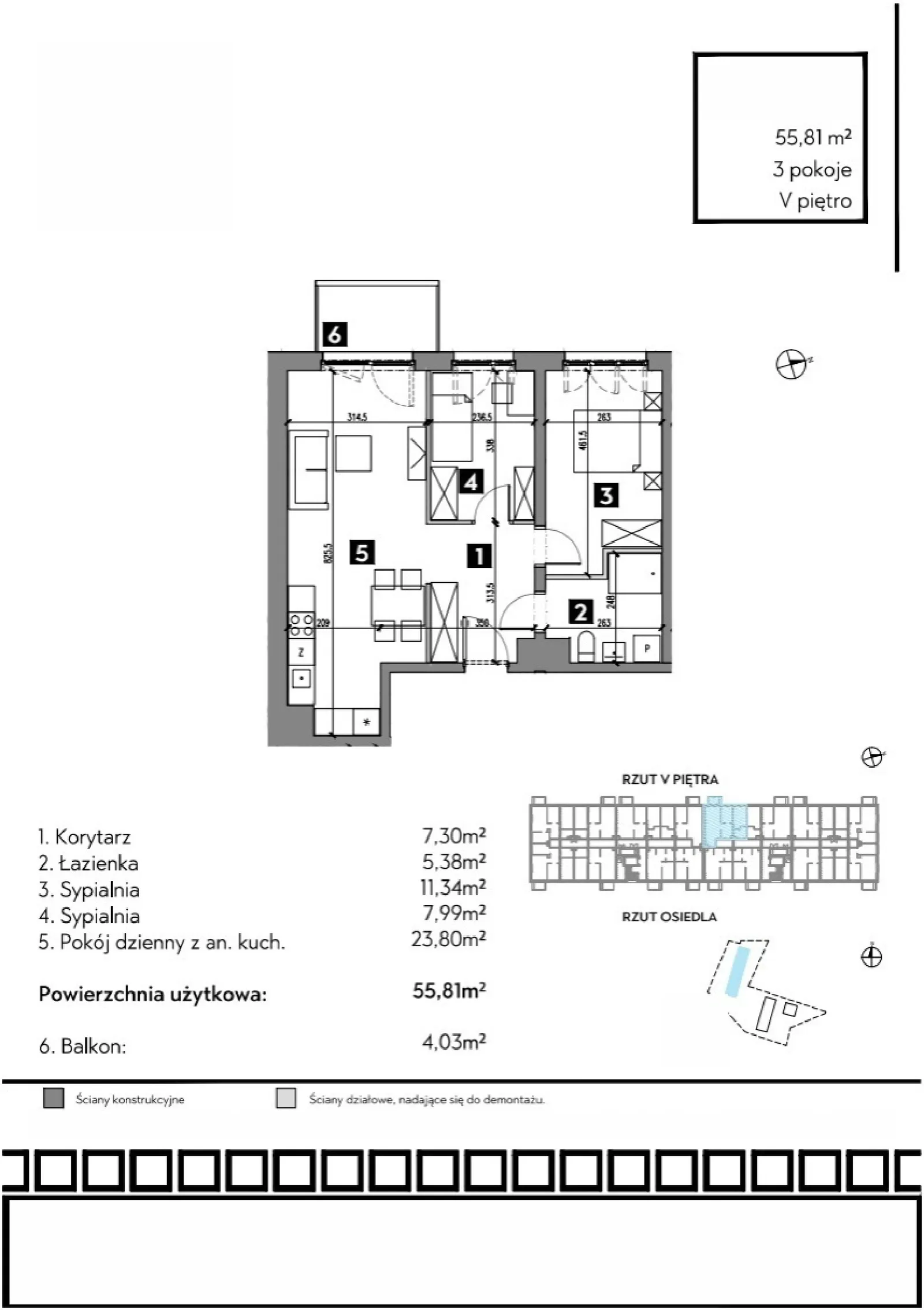 Floor plan: Apartment no. A2/5/5