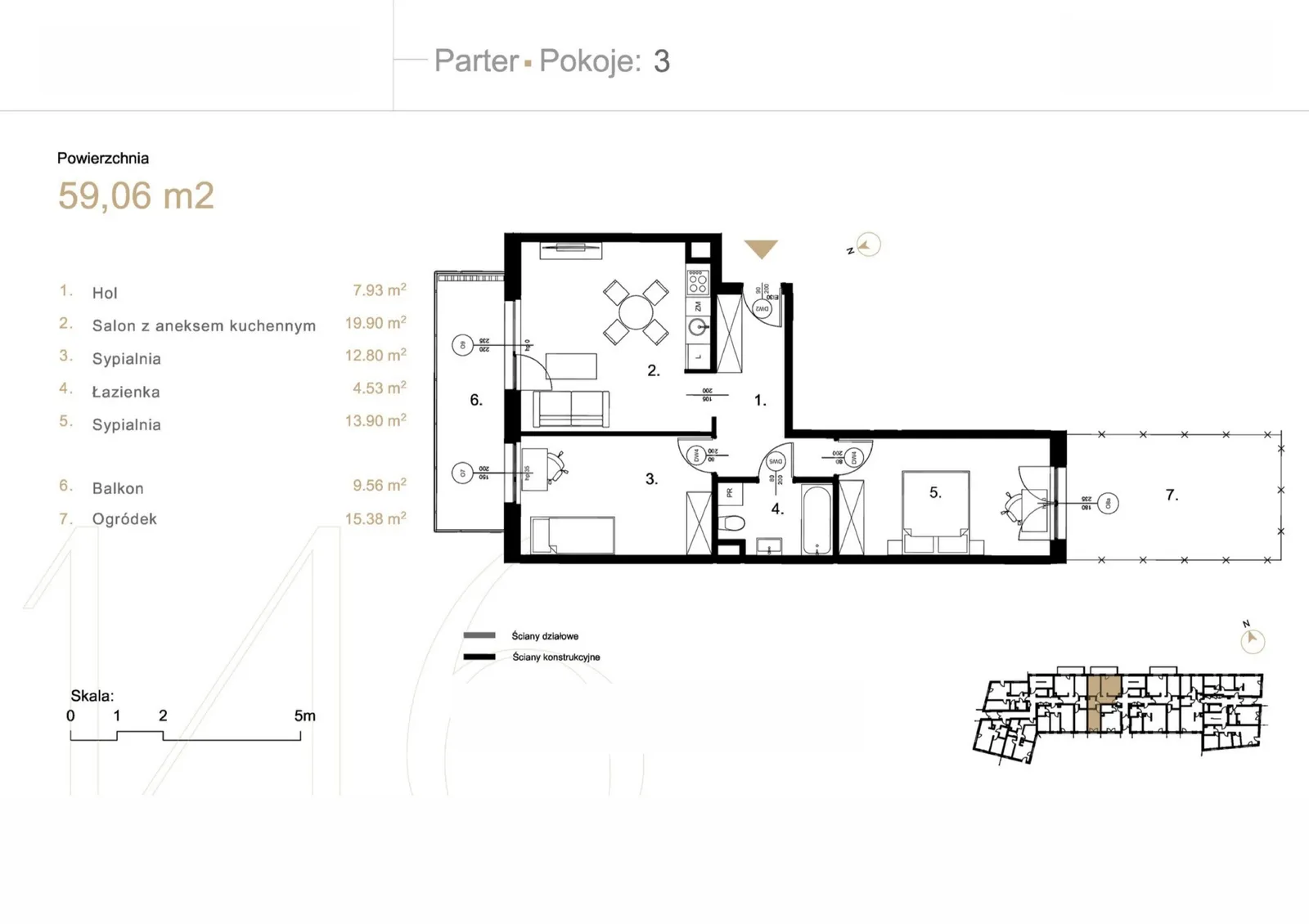 Floor plan: Apartment no. K2.01