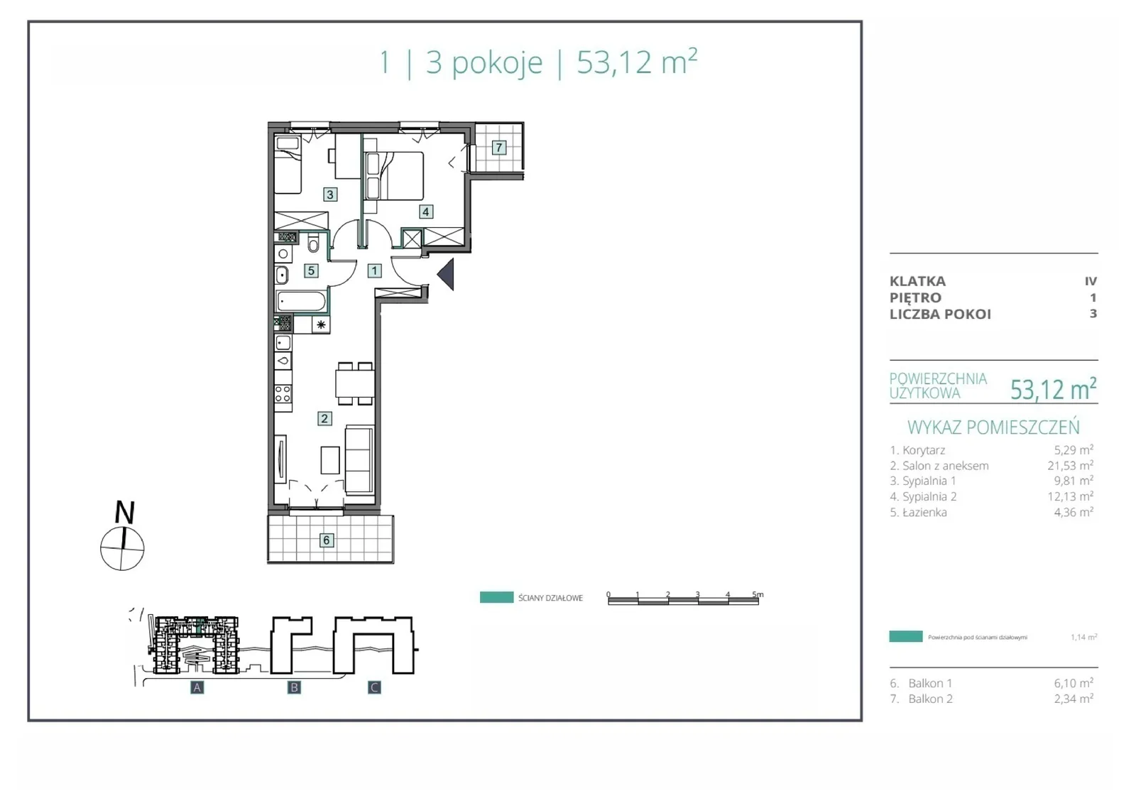 Floor plan: Apartment no. A.51