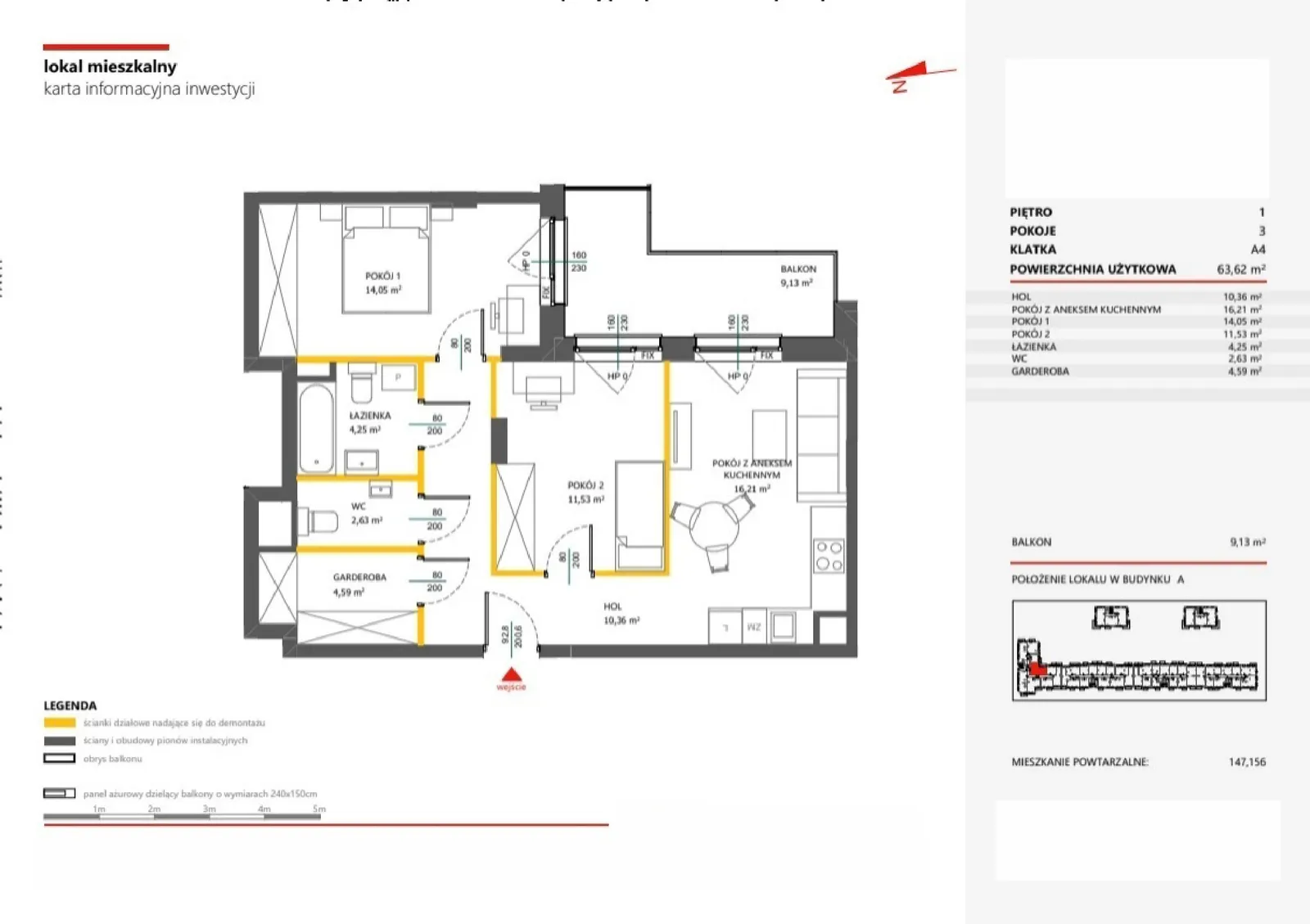 Floor plan: Apartment no. 138