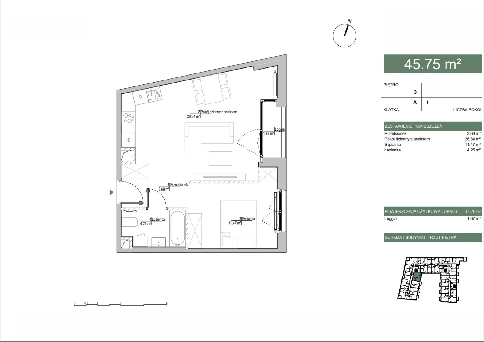 Floor plan: Apartment no. /M020