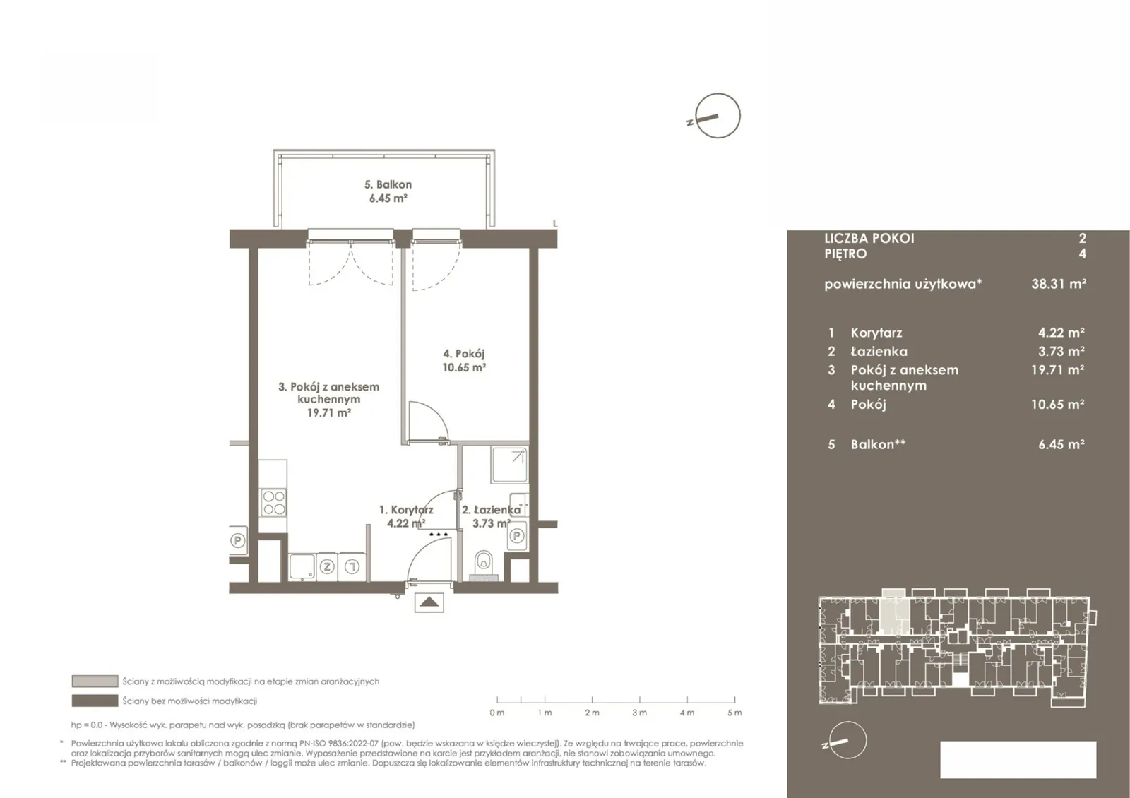 Floor plan: Apartment no. 4.L07