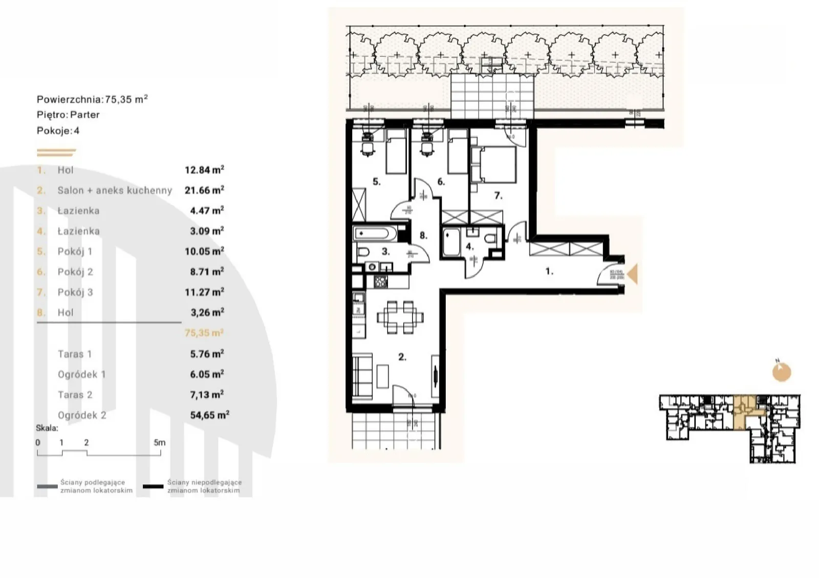 Floor plan: Apartment no. M2
