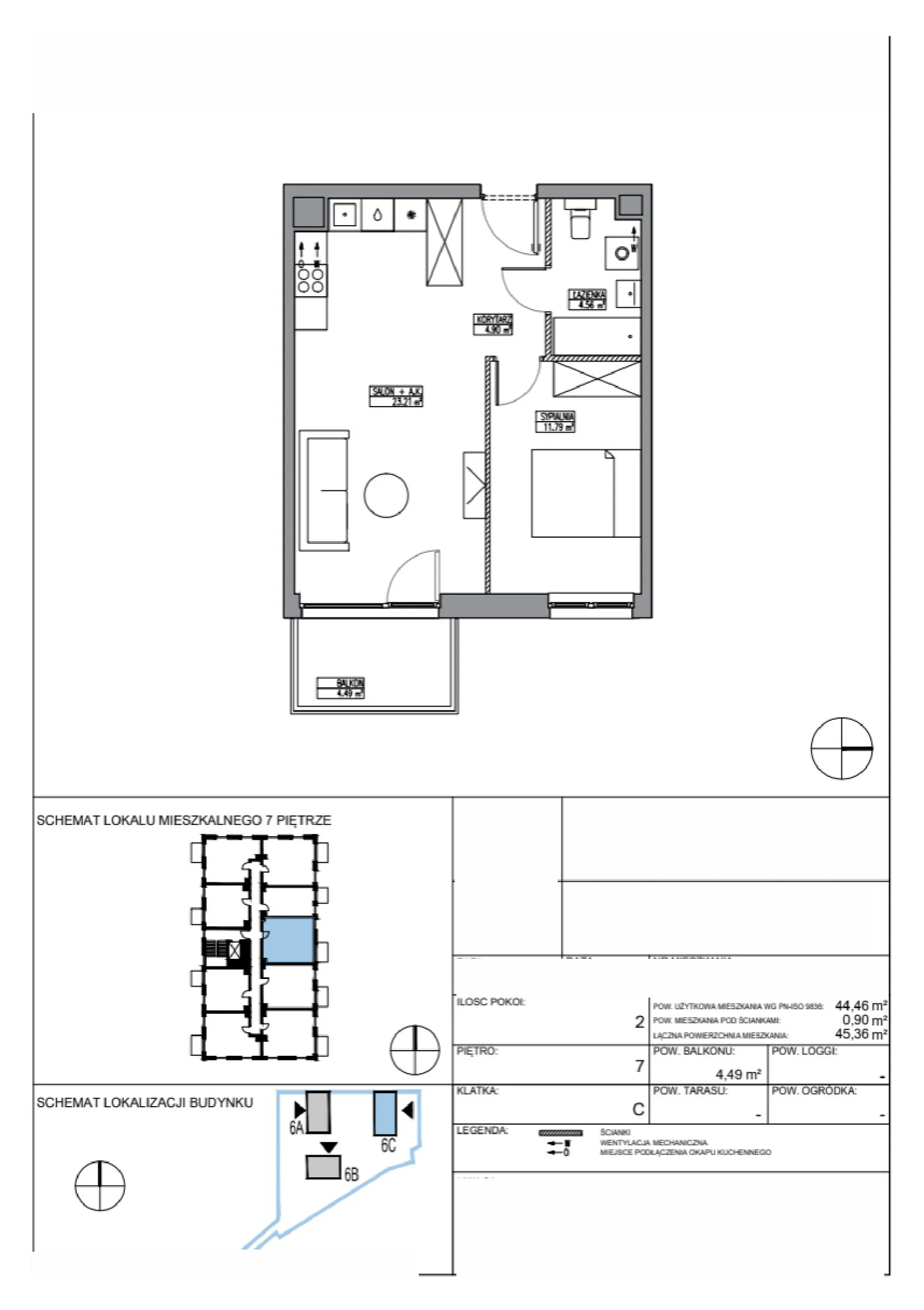 Floor plan: Apartment no. KR6/C/7/5