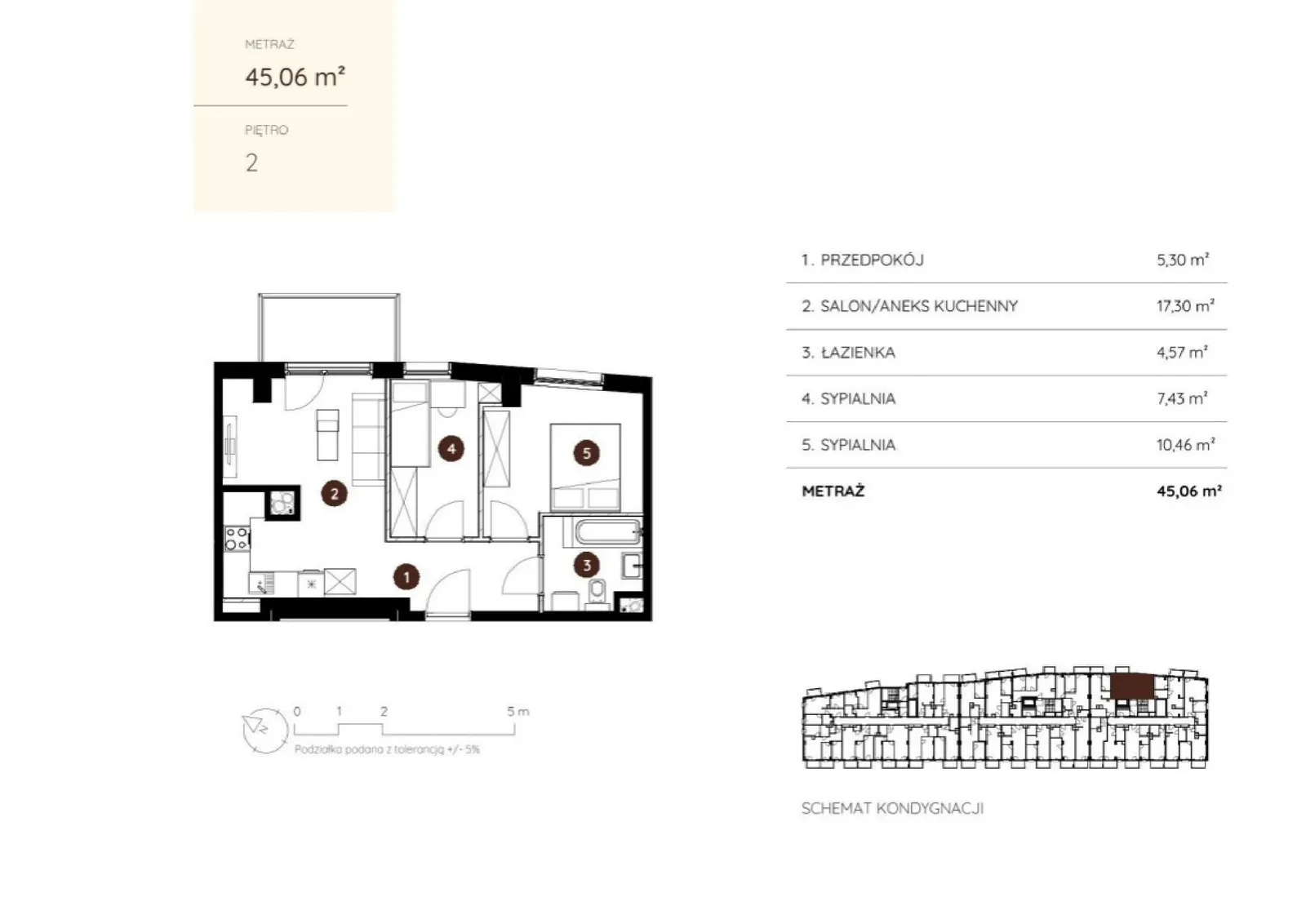 Floor plan: Apartment no. 3.A.2.10