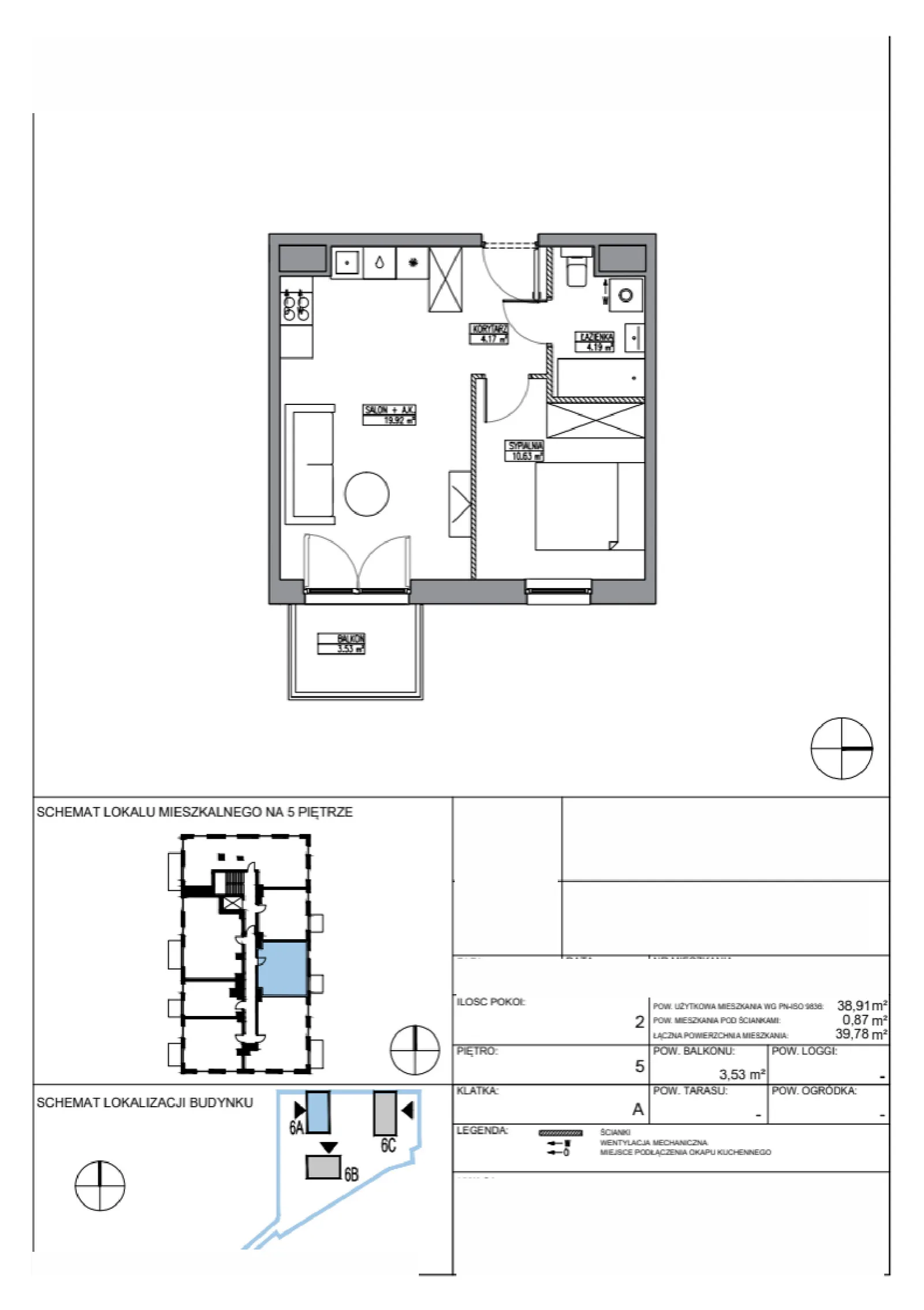 Floor plan: Apartment no. KR6/A/5/3