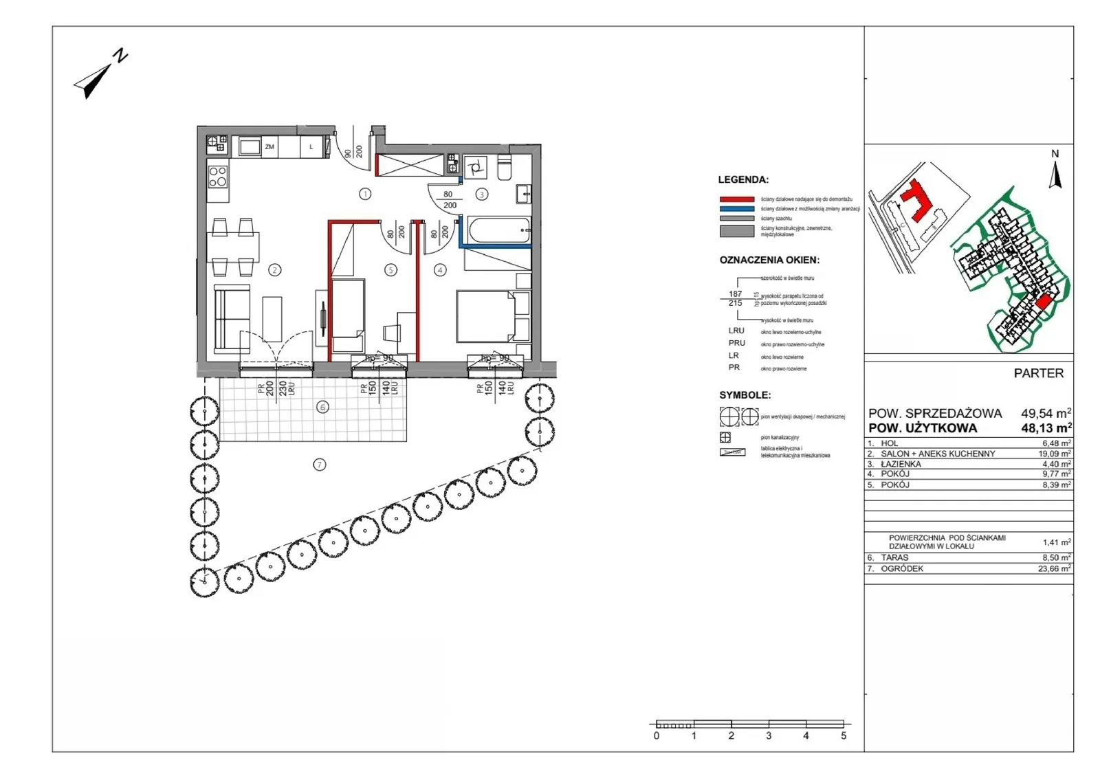 Floor plan: Apartment no. A.0.49