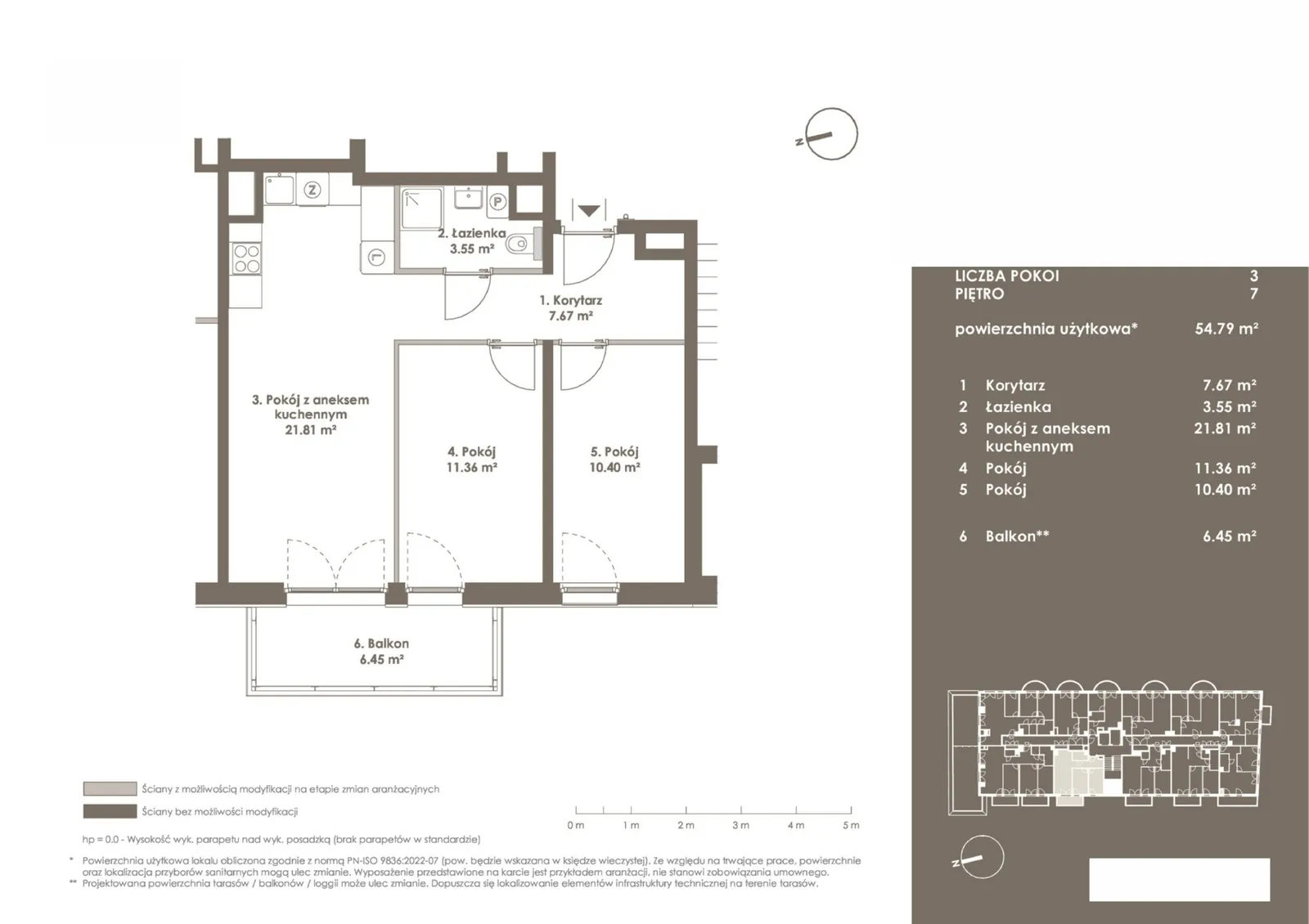 Floor plan: Apartment no. 7.L01