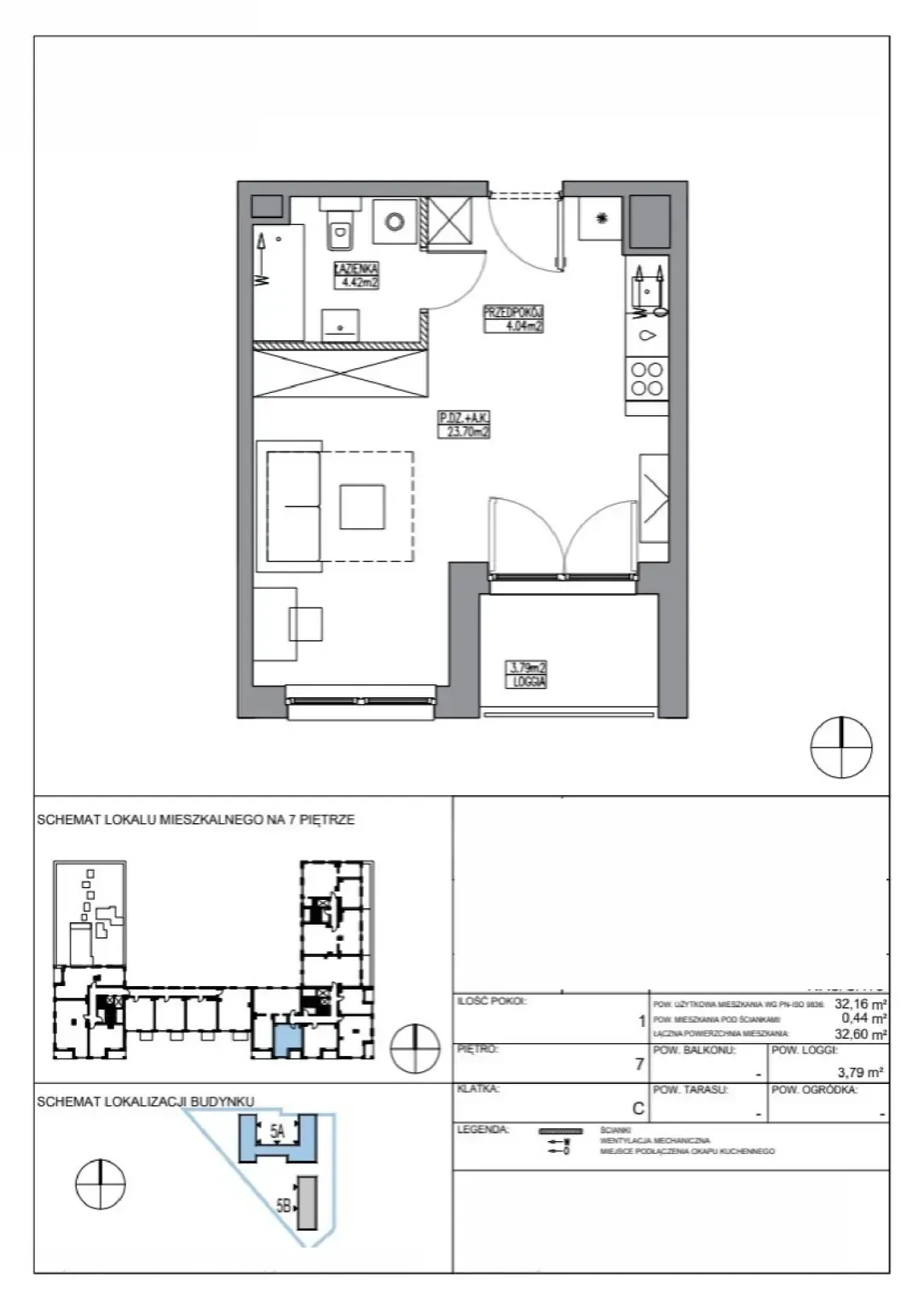 Floor plan: Apartment no. KR5/C/7/5