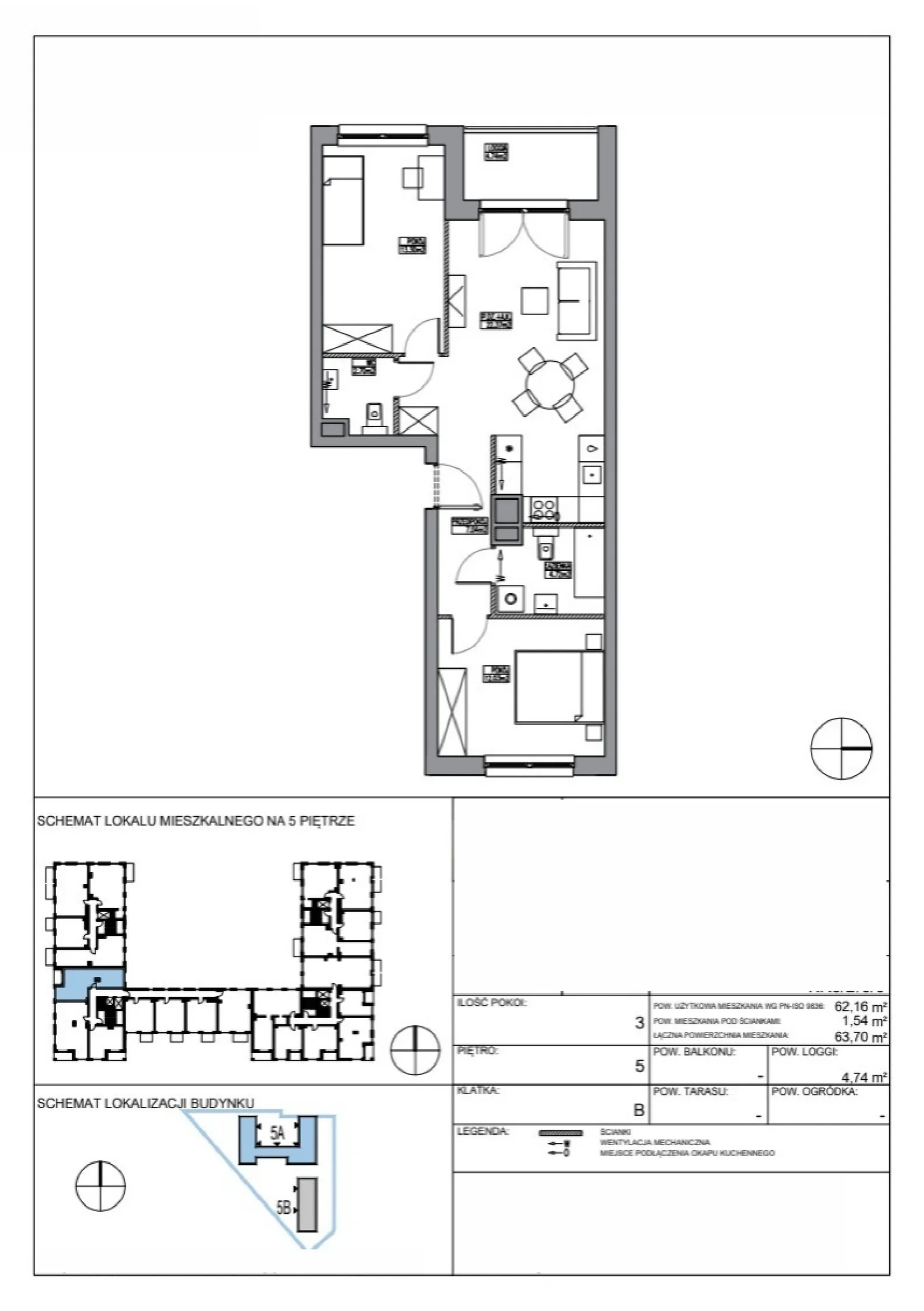 Планировка: Квартира № KR5/B/5/3