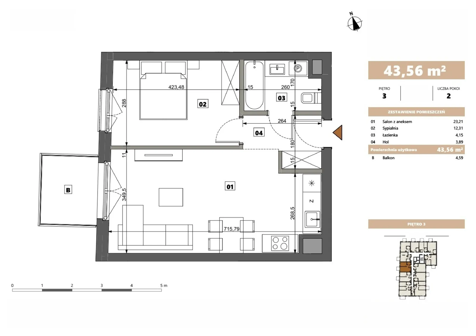 Floor plan: Apartment no. 35