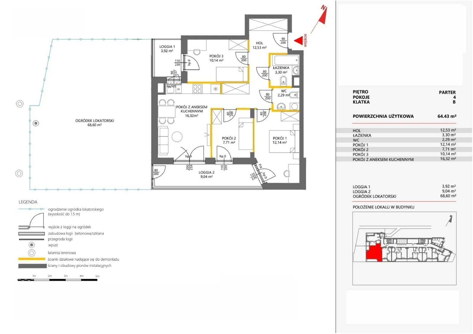 Floor plan: Apartment no. 23